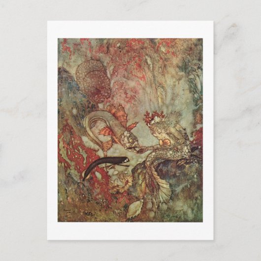 Dulac ist die kleine Meerjungfrau Postkarte (Vorderseite)