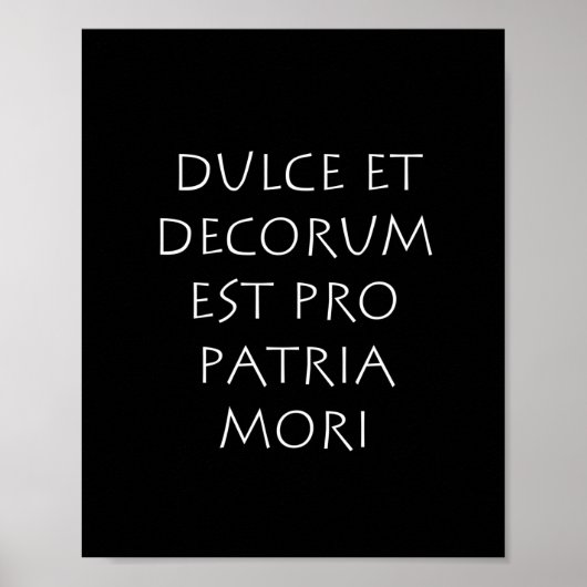 Dulce et dekoration est pro patria mori (Vorne)