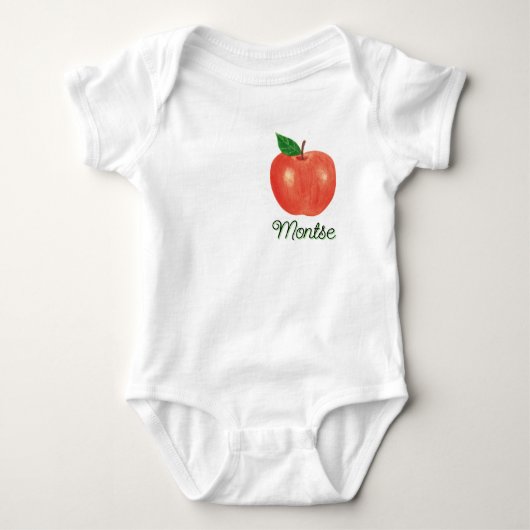 "Dulce Tropical - Manzana Feliz" editable Baby Strampler (Vorderseite)