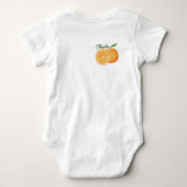 Dulce Tropical: Naranjita Feliz" editable Baby Strampler (Rückseite)