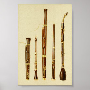 Dulcian, Oboe, Bassoon, Baronite Oboe Poster