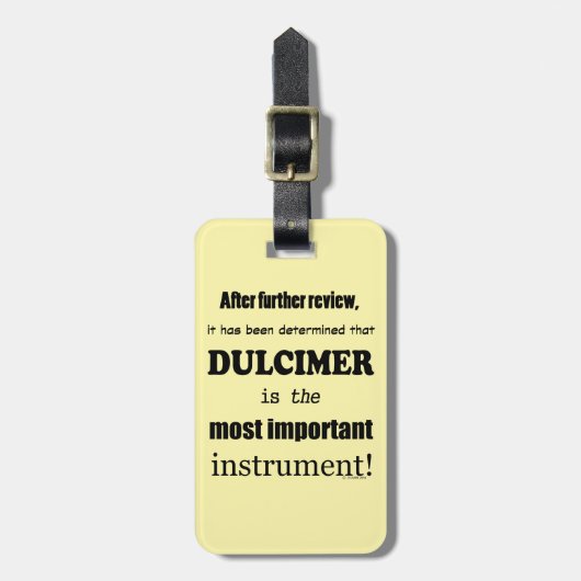 Dulcimer das wichtigste Instrument Gepäckanhänger (Vorderseite vertikal)