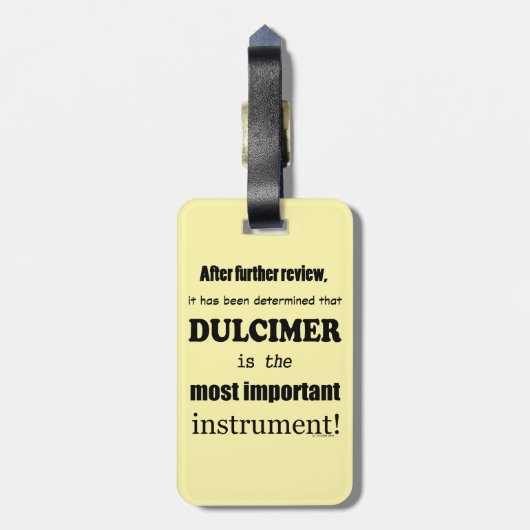 Dulcimer das wichtigste Instrument Gepäckanhänger (Rückseite vertikal)