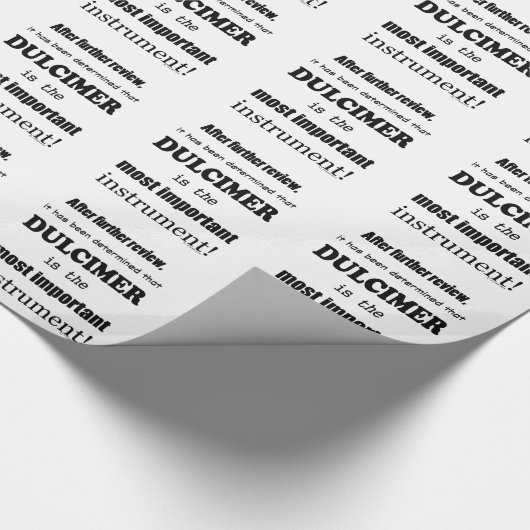 Dulcimer das wichtigste Instrument Geschenkpapier (Ecke)