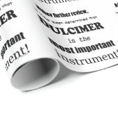 Dulcimer das wichtigste Instrument Geschenkpapier (Rolleneckpunkt)