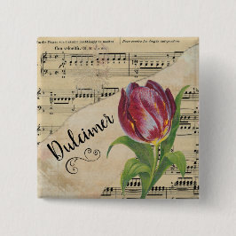 Dulcimer Elegant Vintages Notizbuch Button