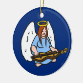 Dulcimer-Engel Keramikornament (Links)