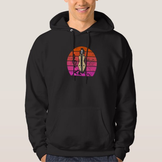 Dulcimer Gitarre Vintage Dulcimer Hoodie (Vorderseite)