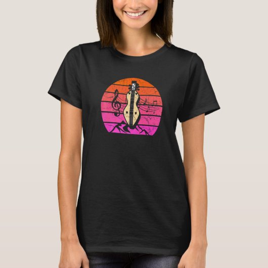Dulcimer Gitarre Vintage Dulcimer T-Shirt (Vorderseite)