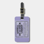 Dulcimer-Lizenz Gepäckanhänger (Vorderseite vertikal)