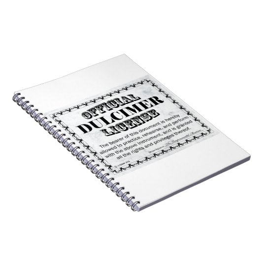 Dulcimer-Lizenz Notizblock (Rechte Seite)