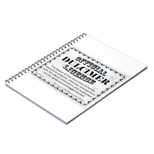 Dulcimer-Lizenz Notizblock (Linke Seite)