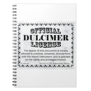 Dulcimer-Lizenz Notizblock