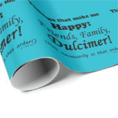 Dulcimer macht mich glücklich geschenkpapier (Rolleneckpunkt)