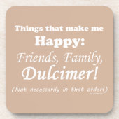 Dulcimer macht mich glücklich getränkeuntersetzer (Vorderseite)