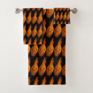 Dulcimer Music Pattern Badetücher Badhandtuch Set