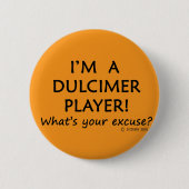 Dulcimer Player Entschuldigung Button (Vorderseite)