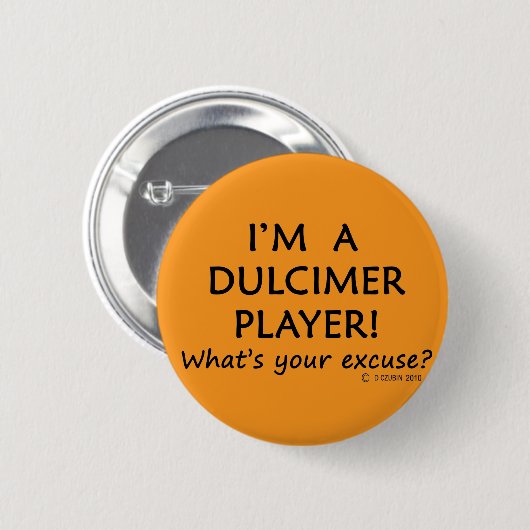 Dulcimer Player Entschuldigung Button (Vorne & Hinten)
