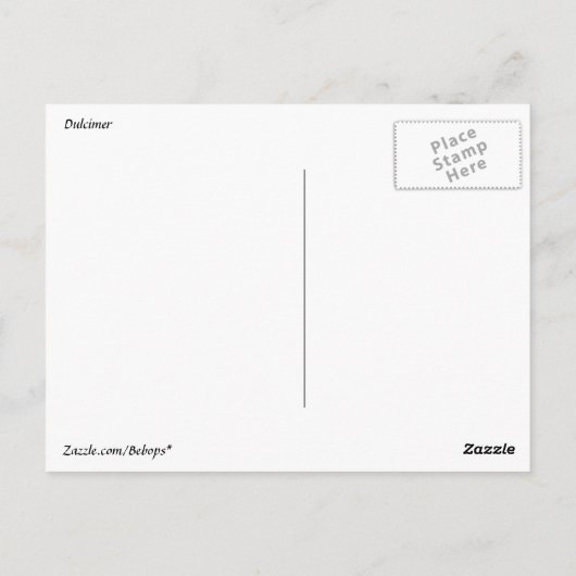 Dulcimer Postcard Postkarte (Rückseite)