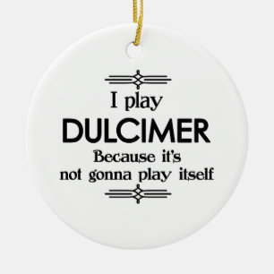 Dulcimer - Spielen Sie sich selbst Funny Deko Musi Keramik Ornament