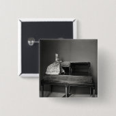 Dulcimer-Spieler Button (Vorne & Hinten)