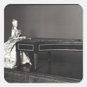Dulcimer-Spieler Quadratischer Aufkleber