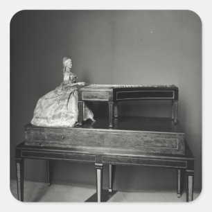 Dulcimer-Spieler Quadratischer Aufkleber