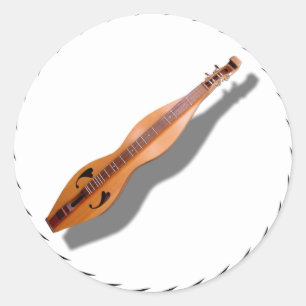DULCIMER-STICKER RUNDER AUFKLEBER