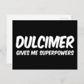 Dulcimer Superpower Funny Superhero Music Postkarte (Vorne/Hinten)