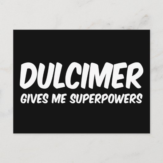 Dulcimer Superpower Funny Superhero Music Postkarte (Vorderseite)