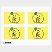 Dulcimer - Welt dreht sich um den rechteckigen Tic Rechteckiger Aufkleber (Blatt)