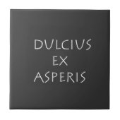Dulcius ex asperis fliese (Vorderseite)