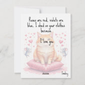 💘🐈Dulde diese Liebe Feiertagskarte (Rückseite)