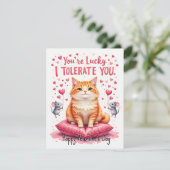 💘🐈Dulde diese Liebe Feiertagskarte (Stehend Vorderseite)