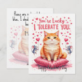 💘🐈Dulde diese Liebe Feiertagskarte (Vorne/Hinten)