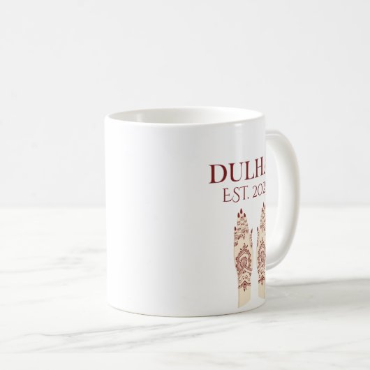 Dulhan Bride Tasse mit Jahr (VorderseiteRechts)