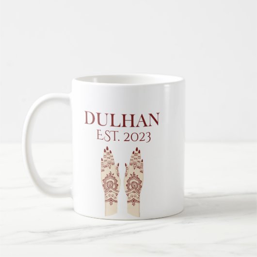 Dulhan Bride Tasse mit Jahr (Links)
