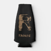 Dull Brown über schwarzes Thema Flaschenkühler (Vorderseite)