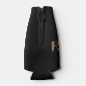 Dull Brown über schwarzes Thema Flaschenkühler (Rückseite)