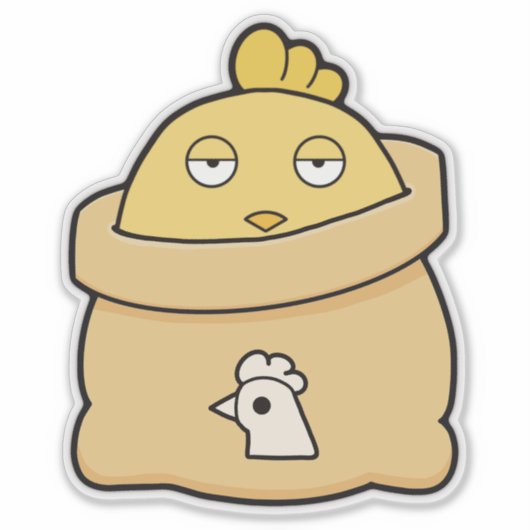 Dull Chick, Volltasche Aufkleber (Vorderseite)