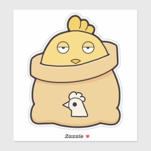 Dull Chick, Volltasche Aufkleber (Blatt)