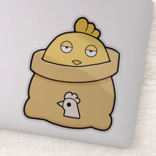 Dull Chick, Volltasche Aufkleber (Detail)