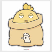 Dull Chick, Volltasche Aufkleber (Blatt)