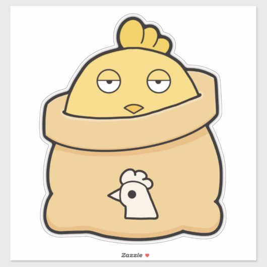 Dull Chick, Volltasche Aufkleber (Blatt)