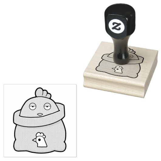 Dull Chick, Volltasche Gummistempel (Stempel)