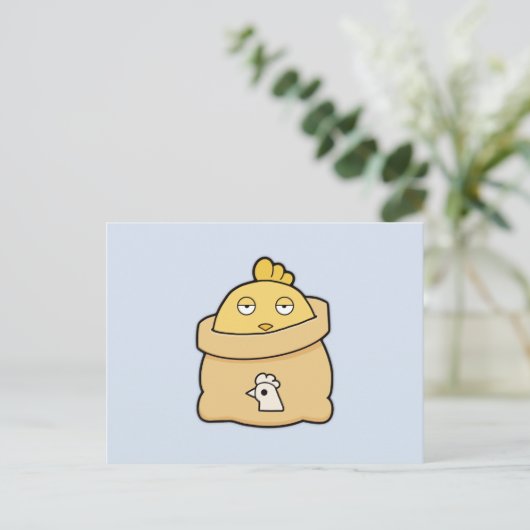Dull Chick, Volltasche Postkarte (Stehend Vorderseite)