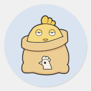 Dull Chick, Volltasche Runder Aufkleber