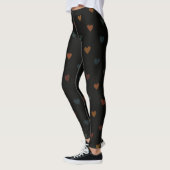 Dull Color Heart Pattern Leggings (Links)