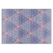 Dull Lavender Geometric Star Maze Pattern Schneidebrett (Vorderseite)