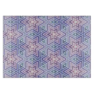 Dull Lavender Geometric Star Maze Pattern Schneidebrett